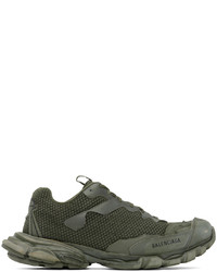 Olive Rubber Low Top Sneakers