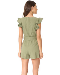 Moon River Romper With Ruffle Detail