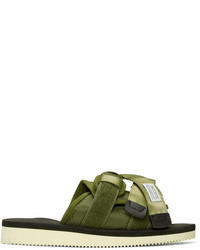 Suicoke Green Moto Sandals