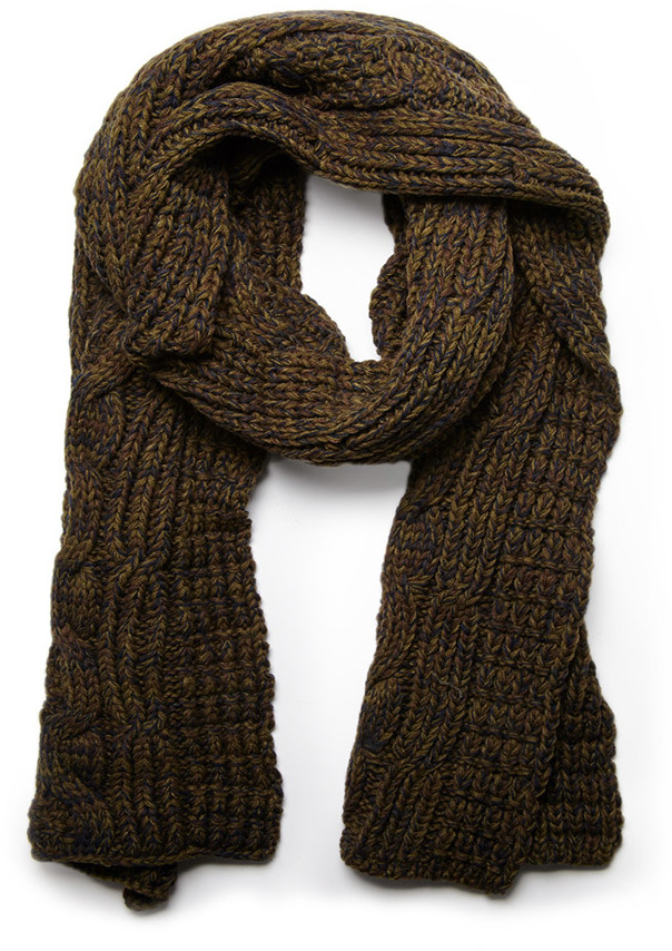 21men 21 Marled Cable Knit Scarf Where to buy & how to wear