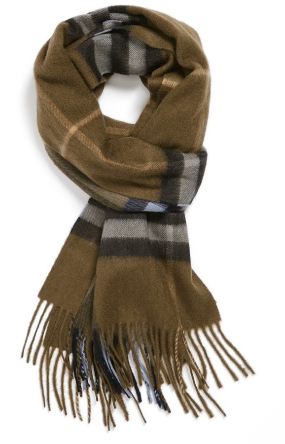 burberry heritage check cashmere scarf