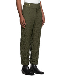 Dion Lee Green Crinkle Trousers