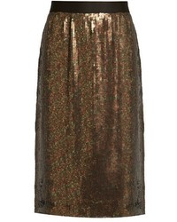 Olive Sequin Skirt