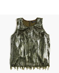 Olive Sequin Tank