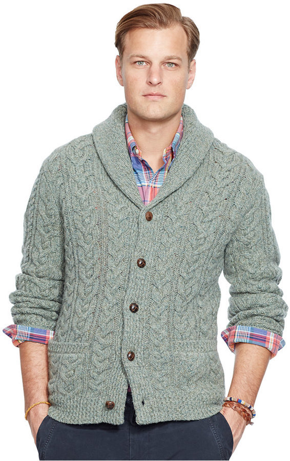 polo cardigan sweater