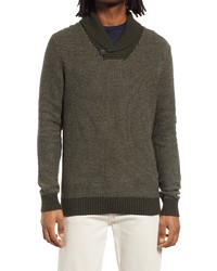 Selected Homme Noah Shawl Collar Organic Cotton Blend Sweater