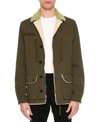 Valentino Beauty Is A Birthright Shearling Lined Jacket
