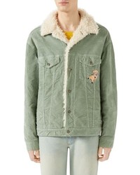 Gucci Corduroy Western Jacket With Faux Shearling Lining