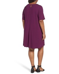 Eileen Fisher Plus Size Stretch Jersey Shift Dress
