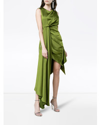 Off-White Sleeveless Dress With Draping