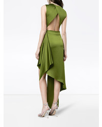 Off-White Sleeveless Dress With Draping