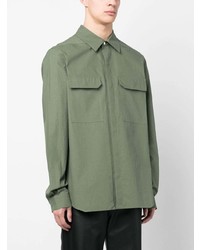 Rick Owens Button Front Long Sleeved Overshirt