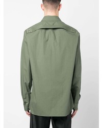 Rick Owens Button Front Long Sleeved Overshirt
