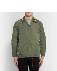 Remi Relief Nylon Twill Coach Jacket With Detachable Ribbed Collar