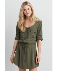 American Eagle Outfitters O Military Shirt Dress