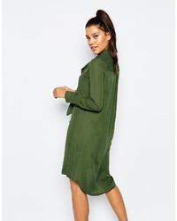 Missguided Pussy Bow Shirt Dress