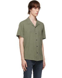 rag & bone Green Cotton Knit Avery Short Sleeve Shirt