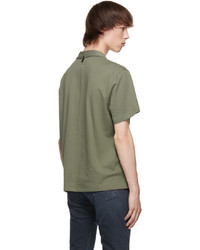 rag & bone Green Cotton Knit Avery Short Sleeve Shirt