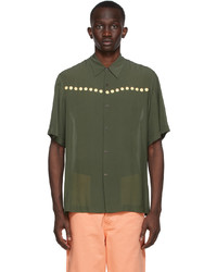 Dries Van Noten Green Semi Sheer Shirt
