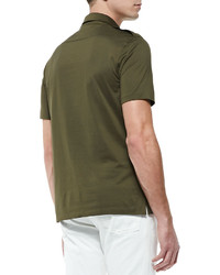 Ralph Lauren Black Label Military Knit Polo Thicket Moss
