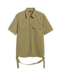 Helmut Lang Oversize Twill Button Up Shirt