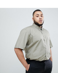 French Connection Plus Poplin Short Sleeve Shirt