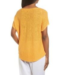 Eileen Fisher Organic Linen Cotton Knit Top