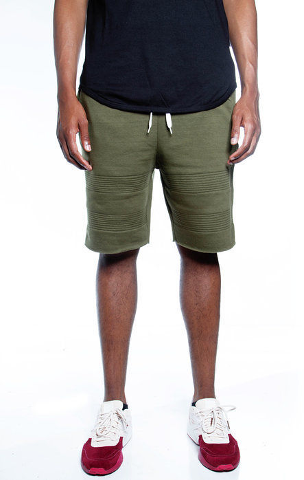 olive sweat shorts