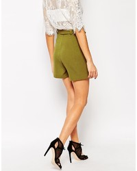 Daisy Street Crepe Shorts With Tie Waist