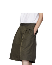 Random Identities Green Oversize Tailored Shorts