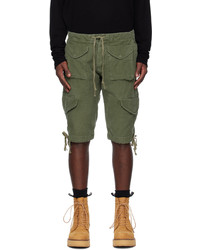 Greg Lauren Khaki Army Jacket Shorts