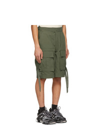 Juun.J Khaki Gurkha Pocket Shorts