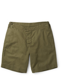 Margaret Howell Mhl Cotton And Linen Blend Twill Shorts