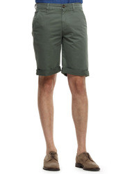 Brunello Cucinelli Micro Houndstooth Bermuda Shorts Green