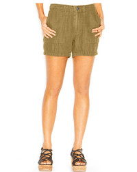 Free People Mid Rise Linen Double Cloth Mountaineer Shorts