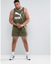 Puma Plus Retro Mesh Shorts In Green To Asos