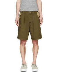 Undecorated Man Olive Khaki Twill Field Shorts