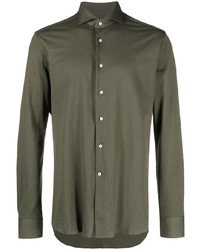 Canali Satin Long Sleeved Shirt