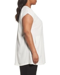 Eileen Fisher Plus Size Silk V Neck Tunic