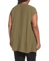 Eileen Fisher Plus Size Silk V Neck Tunic