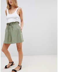 ASOS DESIGN Asos Cotton Mini Skater Skirt With Pockets