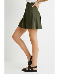 Forever 21 Contemporary Crepe Woven Pleated Skirt