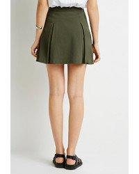 Forever 21 Contemporary Crepe Woven Pleated Skirt