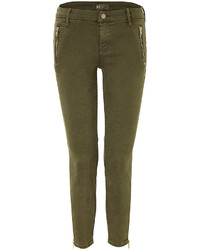 Mother Crop Zip Welt Jeans In Blow Out