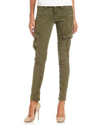 Vince Fade To Blue Skinny Cargo Pants Olive
