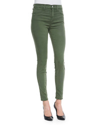J Brand Jeans Maria High Rise Lux Sateen Jeans Hood Green