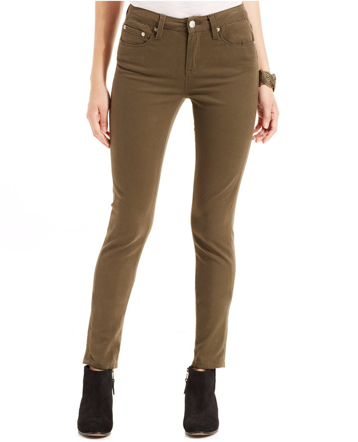 macy's khaki skinny jeans