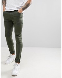 ASOS DESIGN Super Skinny Jeans In Green
