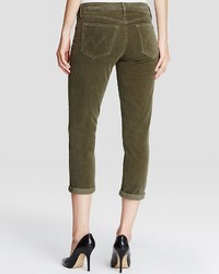 Mother The Dropout Slouchy Skinny Jeans In Olive
