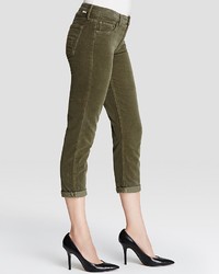 Mother The Dropout Slouchy Skinny Jeans In Olive